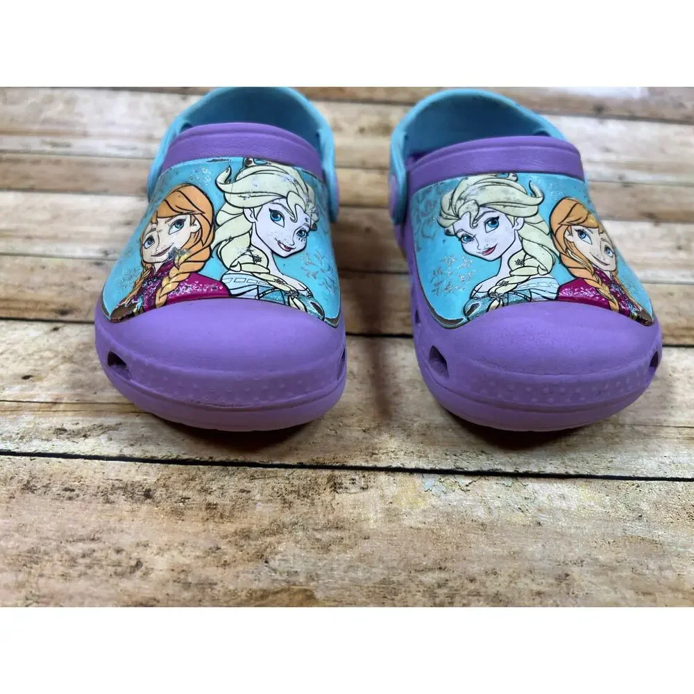 Crocs Disney Frozen Anna Elsa Toddler Girls Size 6/7
